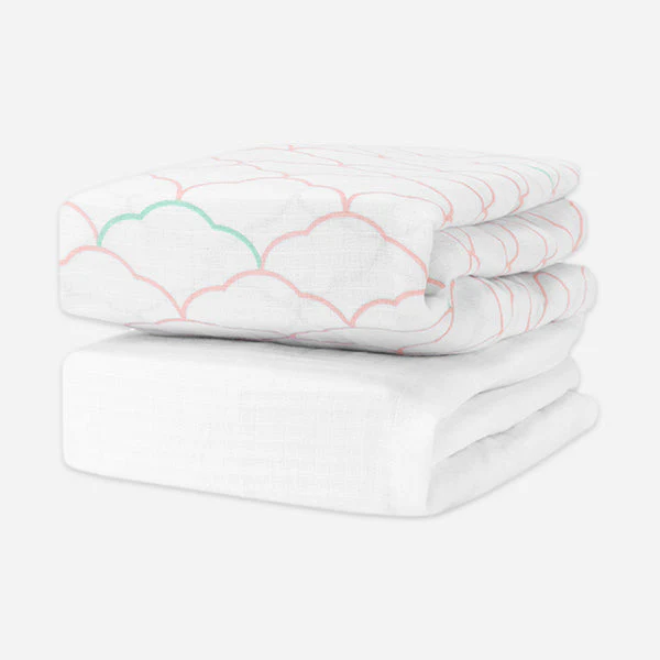 Breathable Organic Mini Crib Sheets (2 Pack, Fits SlumberTot) - Image 3