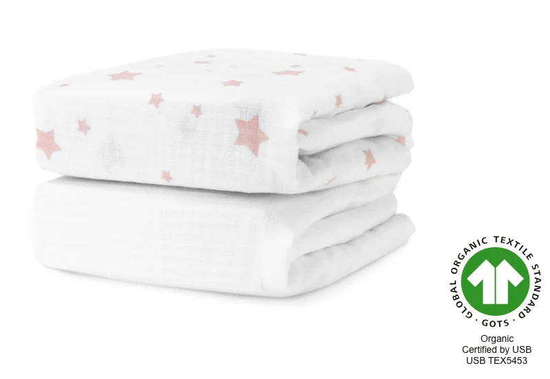Breathable Organic Mini Crib Sheets (2 Pack, Fits SlumberTot) - Image 35