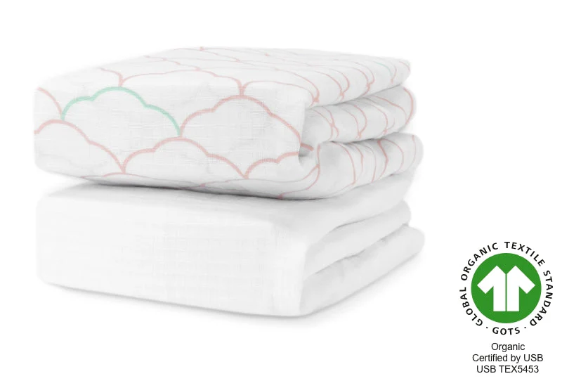 Breathable Organic Mini Crib Sheets (2 Pack, Fits SlumberTot) - Image 36
