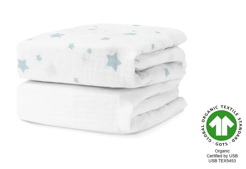 Breathable Organic Mini Crib Sheets (2 Pack, Fits SlumberTot) - Image 44