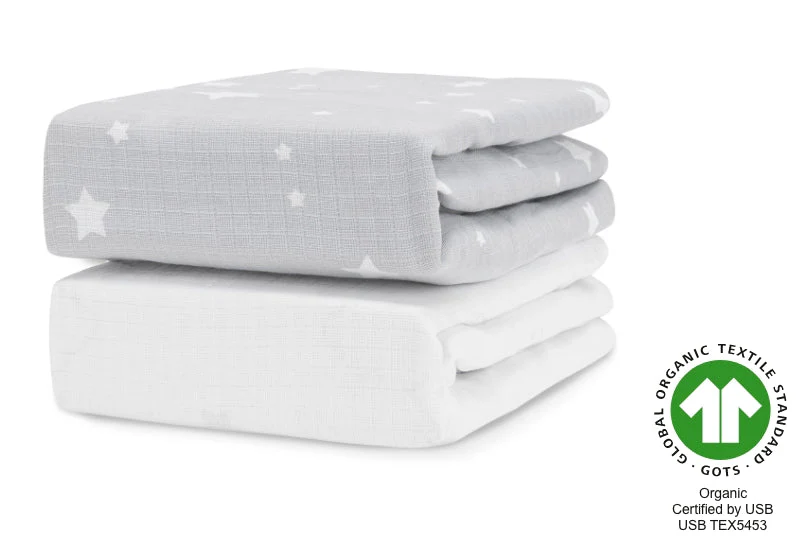 Breathable Organic Mini Crib Sheets (2 Pack, Fits SlumberTot) - Image 46
