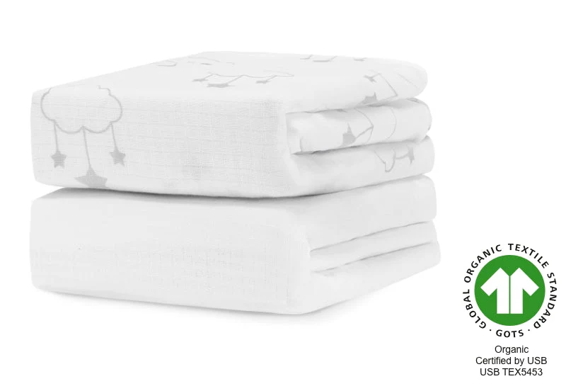 Breathable Organic Mini Crib Sheets (2 Pack, Fits SlumberTot) - Image 48
