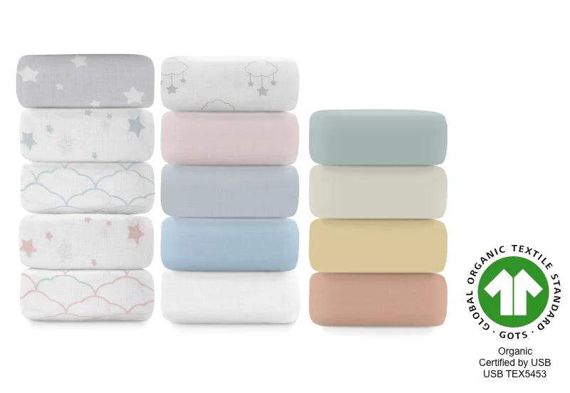 Breathable Organic Mini Crib Sheets (2 Pack, Fits SlumberTot) - Image 54